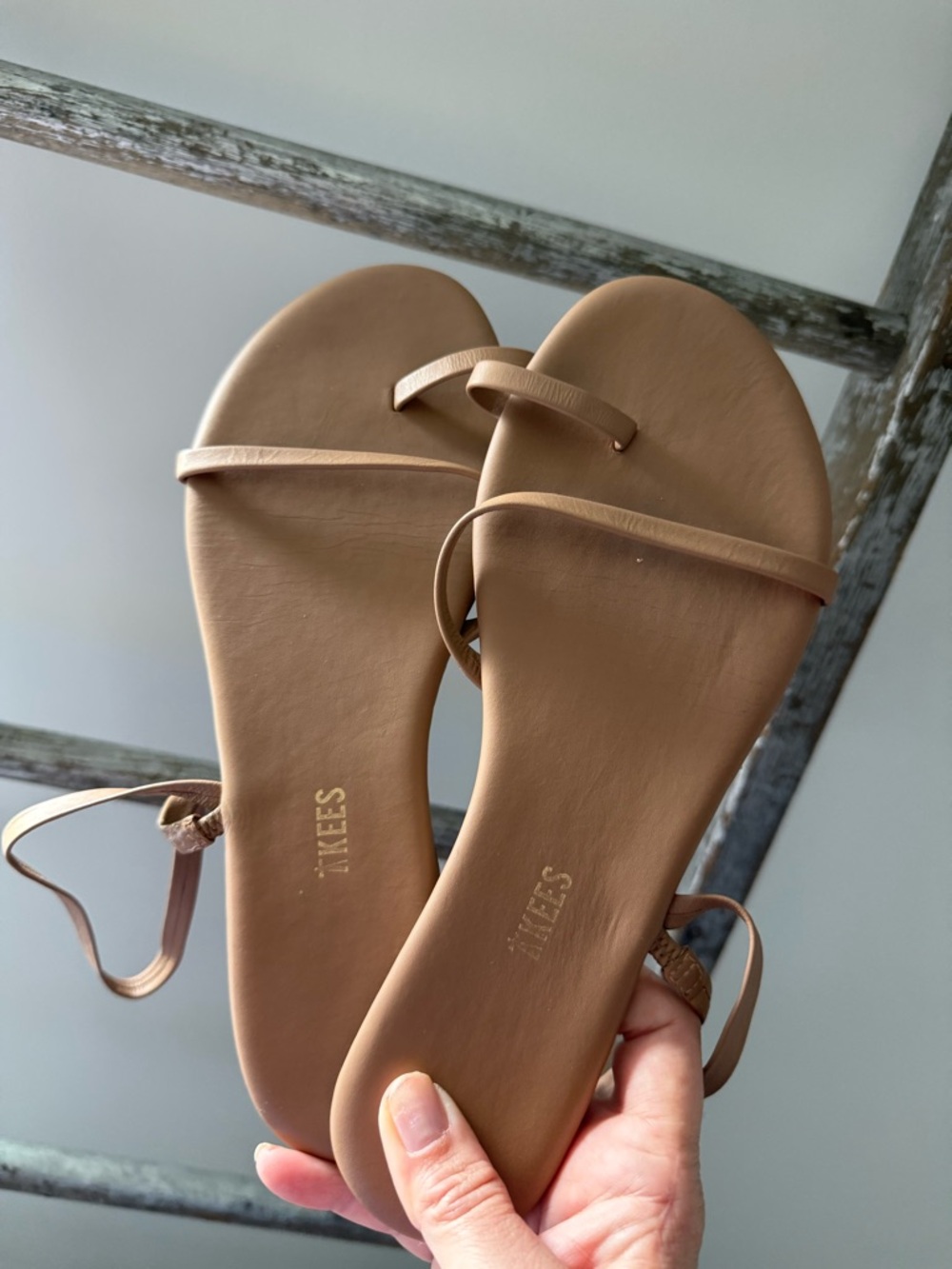 Tkees Nude Tan Minimalist Leather Sandals